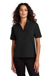 Mercer+Mettle® Women's Stretch Jersey Polo - Deep Black - XS